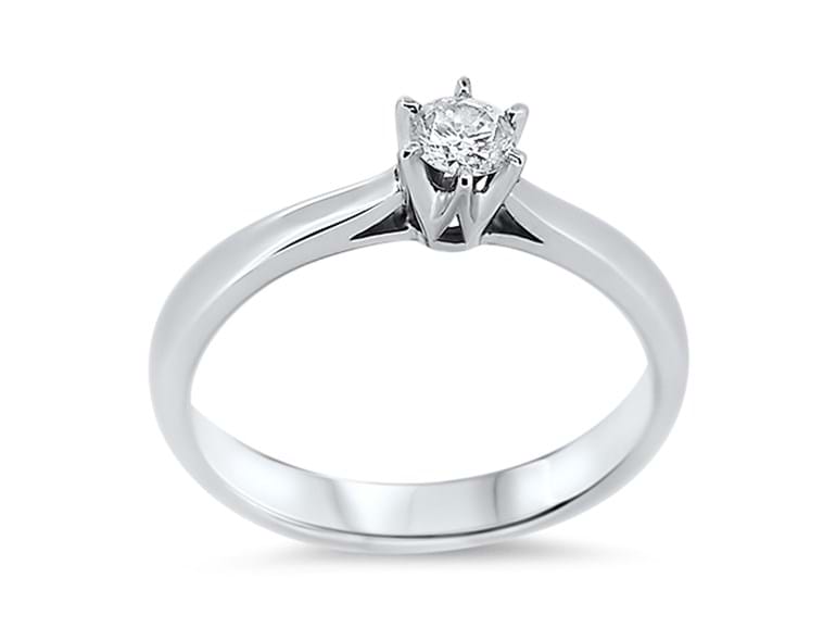 Classic 6 Claw Diamond Solitaire Ring