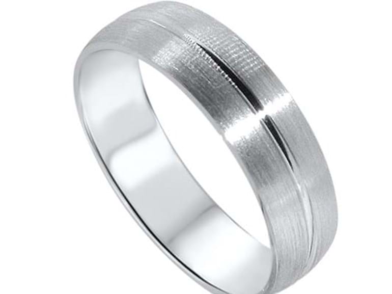 Textured and Engraved Wedding Band