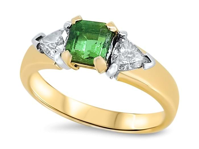 Emerald and Diamond Ring